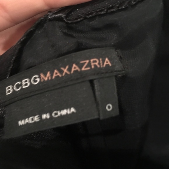 BCBGMaxazria |Tiered Black & Ivory Strapless Dress - Picture 8 of 8